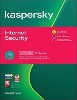 Kaspersky Internet Security 2021 - 4 Users (1 Year) I Digital Download I KL1939IBDFS-20